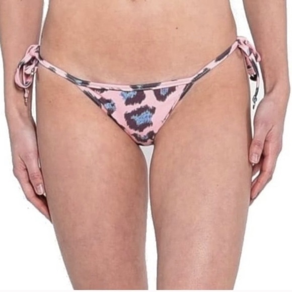 NWT WILDFOX Pink & Blue Leopard Print 2-Pc. Bikini Set XS/S - Picture 4 of 4